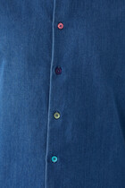 Colorful Button Denim Shirt